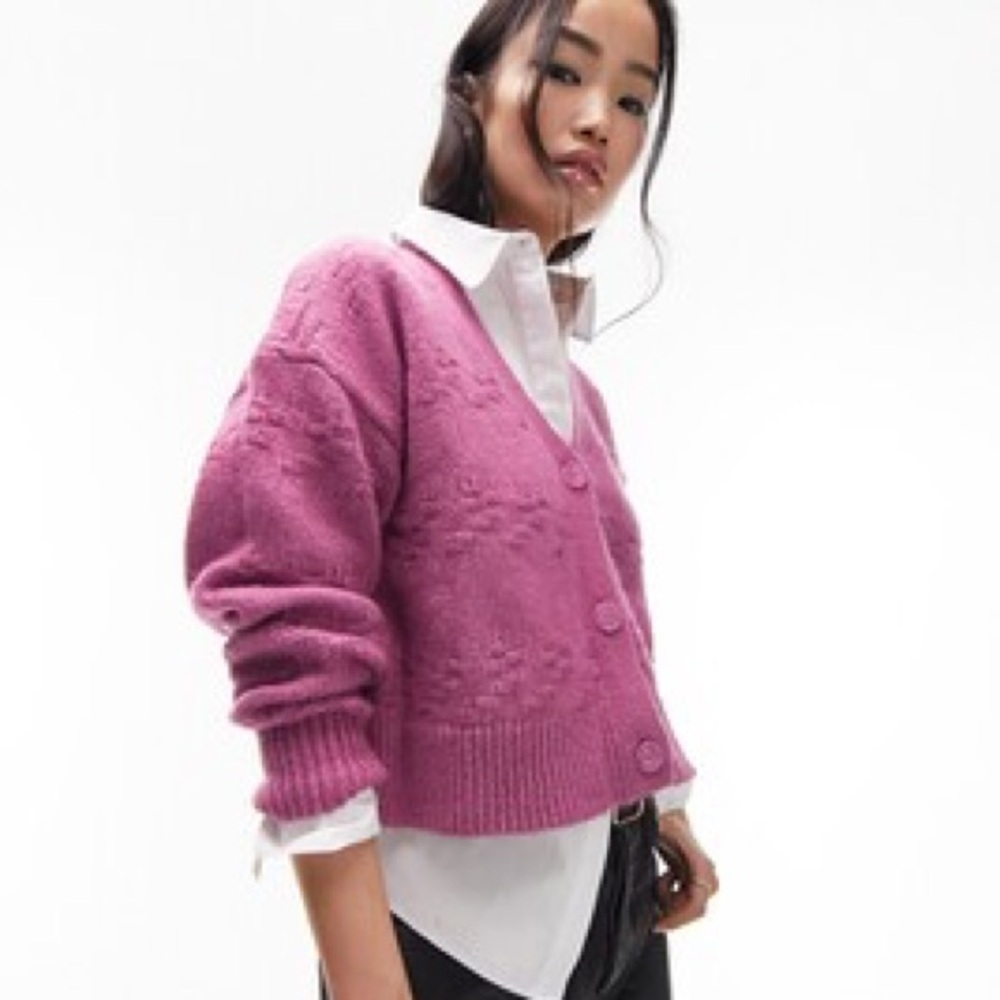 Topshop pink cardigan NWT
